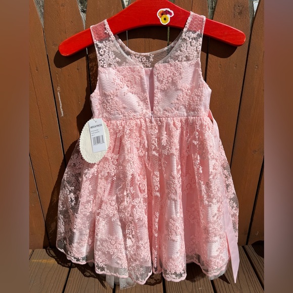 American Princess Pink Formal Easter Flower Girl Party Layered Dress Size 5 NWT - Picture 12 of 14